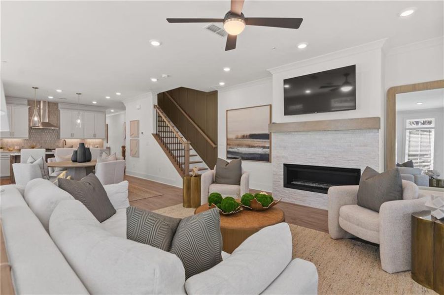 Furnished interior view inside a new home in IveyBrooke, Alpharetta (Image 13).