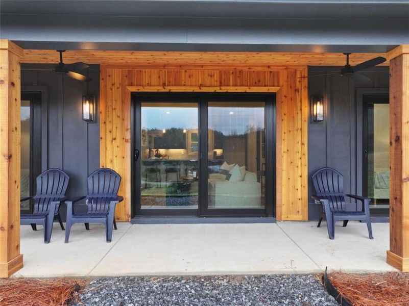 Exterior details and patio area of a home in , Ellijay (Image 16).