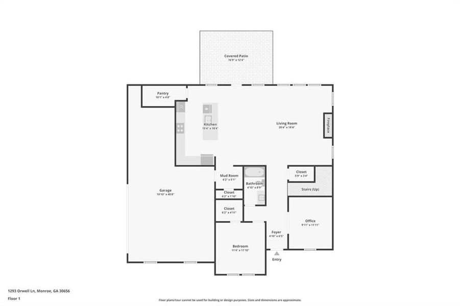 2D floor plan layout of this home in River Pointe, Monroe, GA (Image 5).