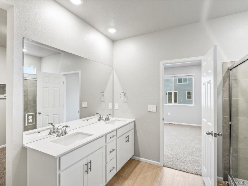 Furnished interior view inside a new home in Poudre Heights: The Alpine Collection, Windsor (Image 7).