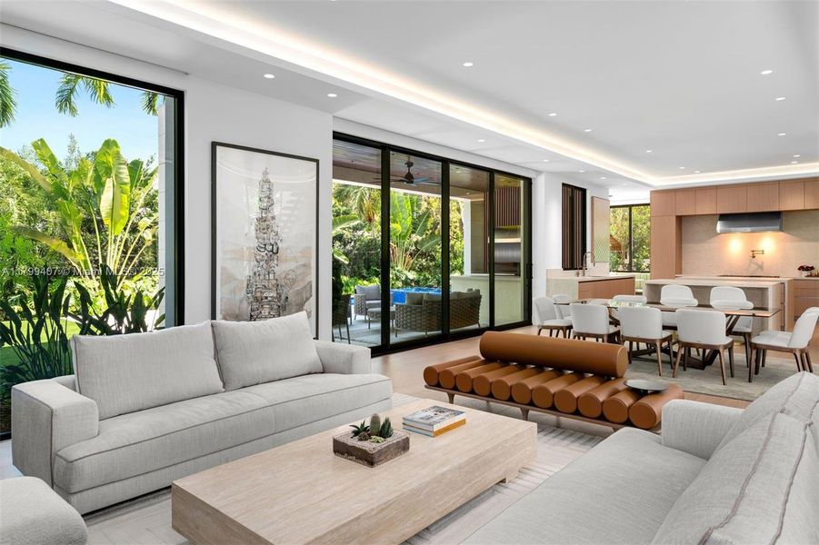 Furnished interior view inside a new home in , Miami (Image 15).
