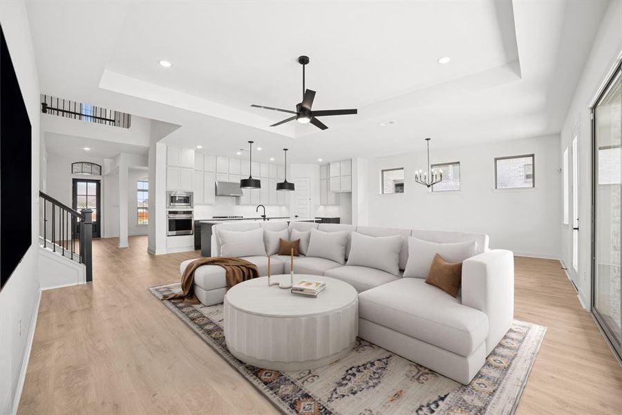 Furnished interior view inside a new home in Terraces – Classics, Rockwall (Image 6). Furnished interior view inside a new home in Terraces – Classics, Rockwall (Image 6).