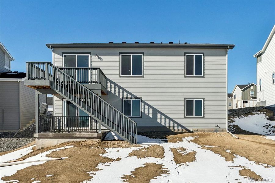 Exterior details and patio area of a home in Spring Valley Ranch, Elizabeth (Image 3).