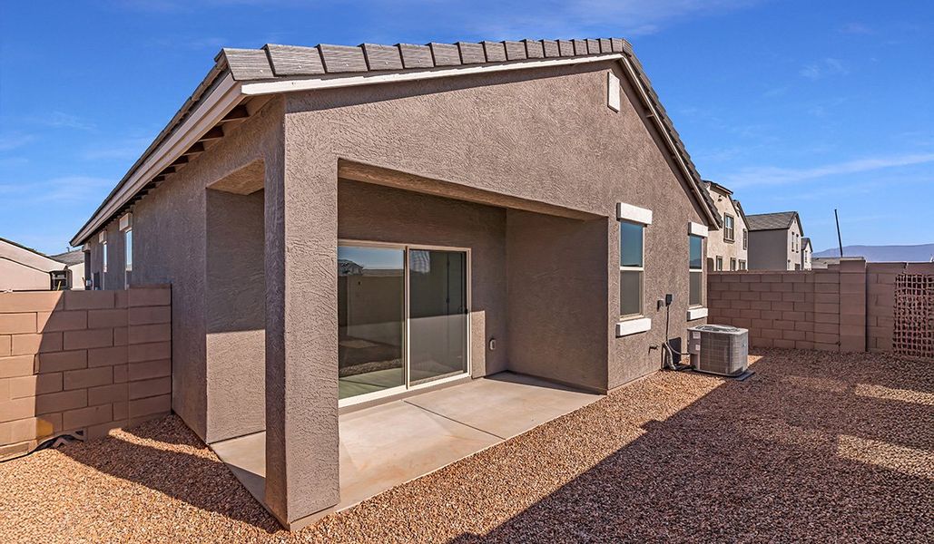 Exterior details and patio area of a home in Coronet at Gladden Farms, Marana (Image 21). Exterior details and patio area of a home in Coronet at Gladden Farms, Marana (Image 21).