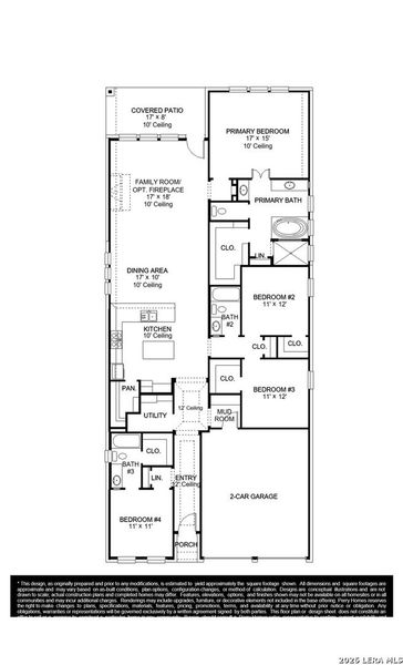 2D floor plan layout of this home in Homestead, Schertz, TX (Image 3).