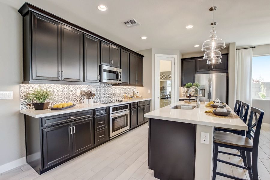 Furnished interior view inside a new home in Castillo at Anderson Parc, Buckeye (Image 18). Furnished interior view inside a new home in Castillo at Anderson Parc, Buckeye (Image 18).
