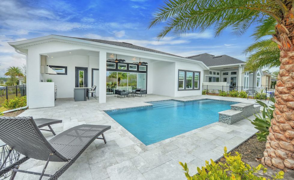 Exterior details and patio area of a home in Mosaic, Daytona Beach (Image 19).