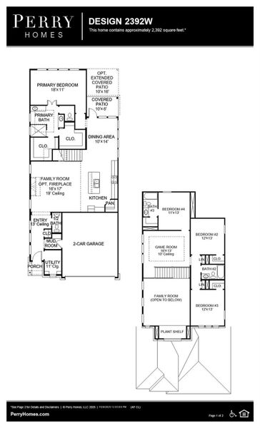 2D floor plan layout of this home in Jordan Ranch 40', Fulshear, TX (Image 2). 2D floor plan layout of this home in Jordan Ranch 40', Fulshear, TX (Image 2).