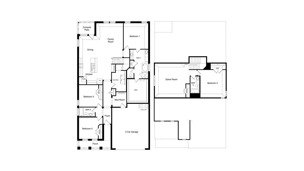 2D floor plan layout of this home in Treeline, Justin, TX (Image 4). 2D floor plan layout of this home in Treeline, Justin, TX (Image 4).