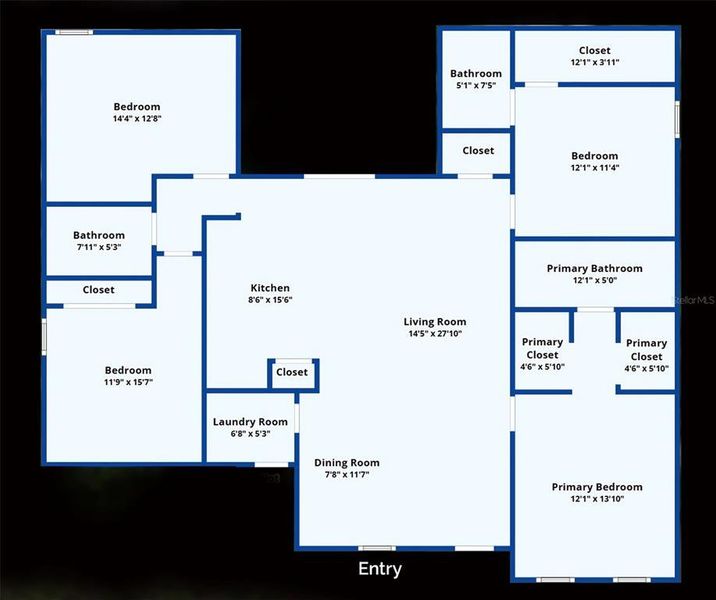 2D floor plan layout of this home in , Port Charlotte, FL (Image 4).