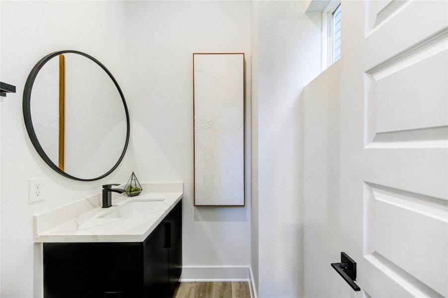 Half bathroom located on the second floor.