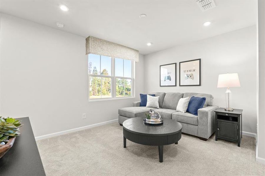 Representative furnished interior of a home built from the Fairview by Ryan Homes in Oakwood Trace, Fairburn (Image 35).