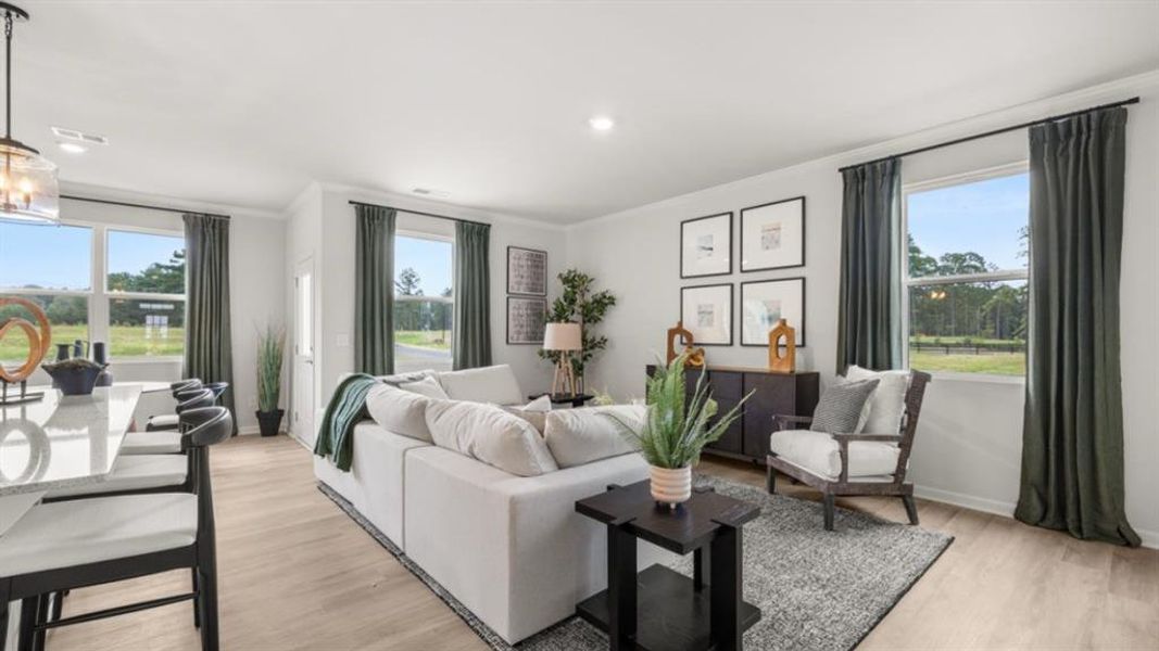 Furnished interior view inside a new home in Fairway 17 at Mirror Lake, Villa Rica (Image 11).