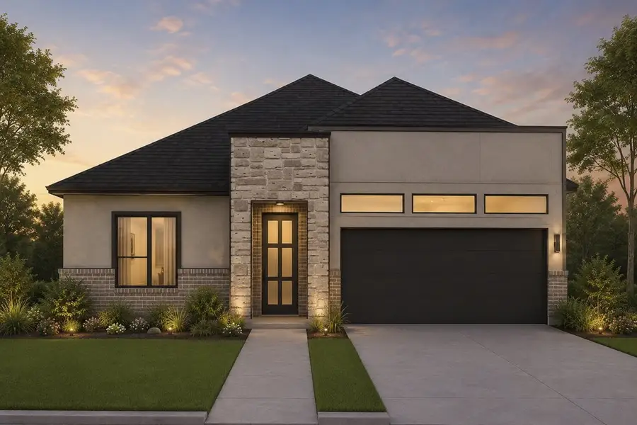 Representative exterior photo of a completed home built from the The Elm by Lillian Custom Homes in Hickory Hill, Sherman, TX (Image 20).
