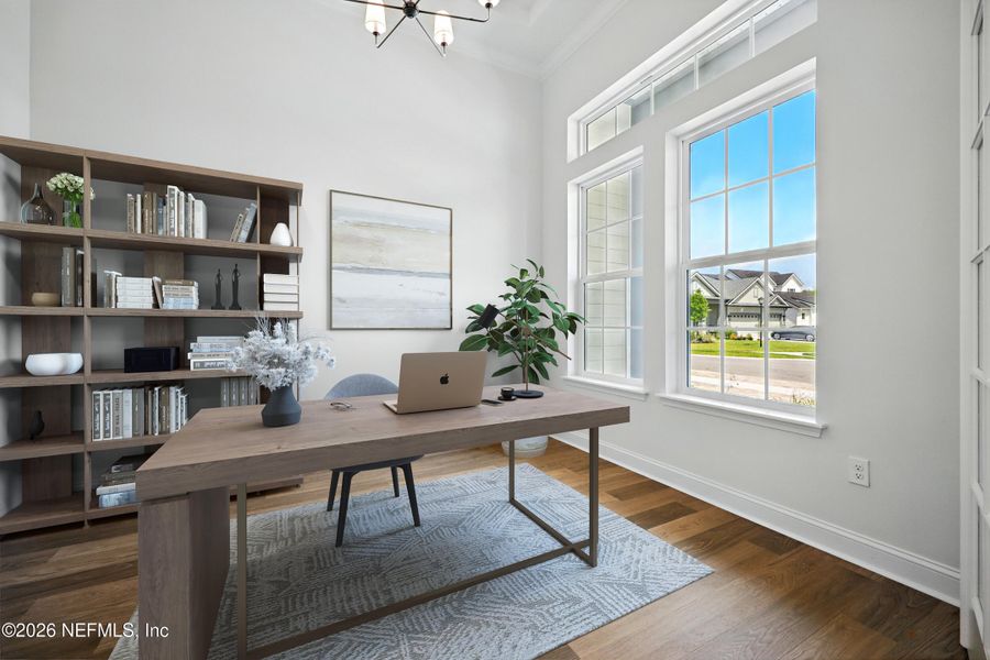 Furnished interior view inside a new home in Courtney Oaks in SilverLeaf, St. Augustine (Image 11). Furnished interior view inside a new home in Courtney Oaks in SilverLeaf, St. Augustine (Image 11).