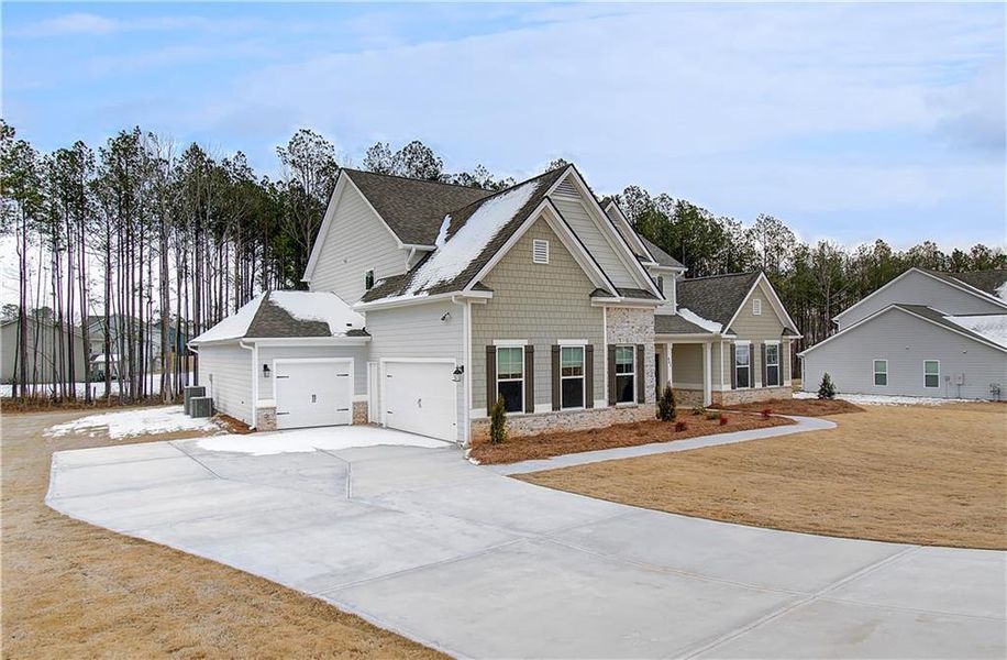 Front exterior of a new home in , Senoia, GA, highlighting curb appeal (Image 19).
