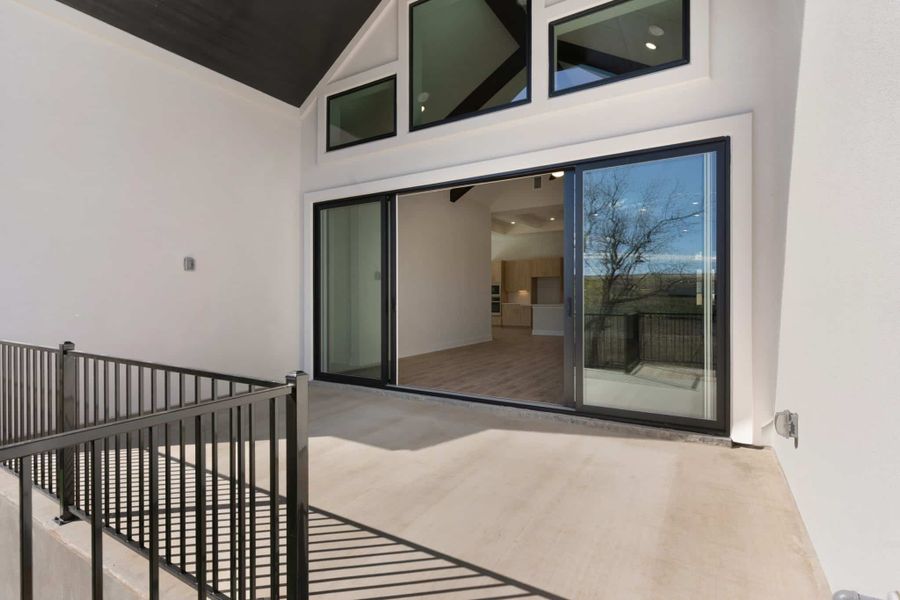 Exterior details and patio area of a home in Lariat, Liberty Hill (Image 3).
