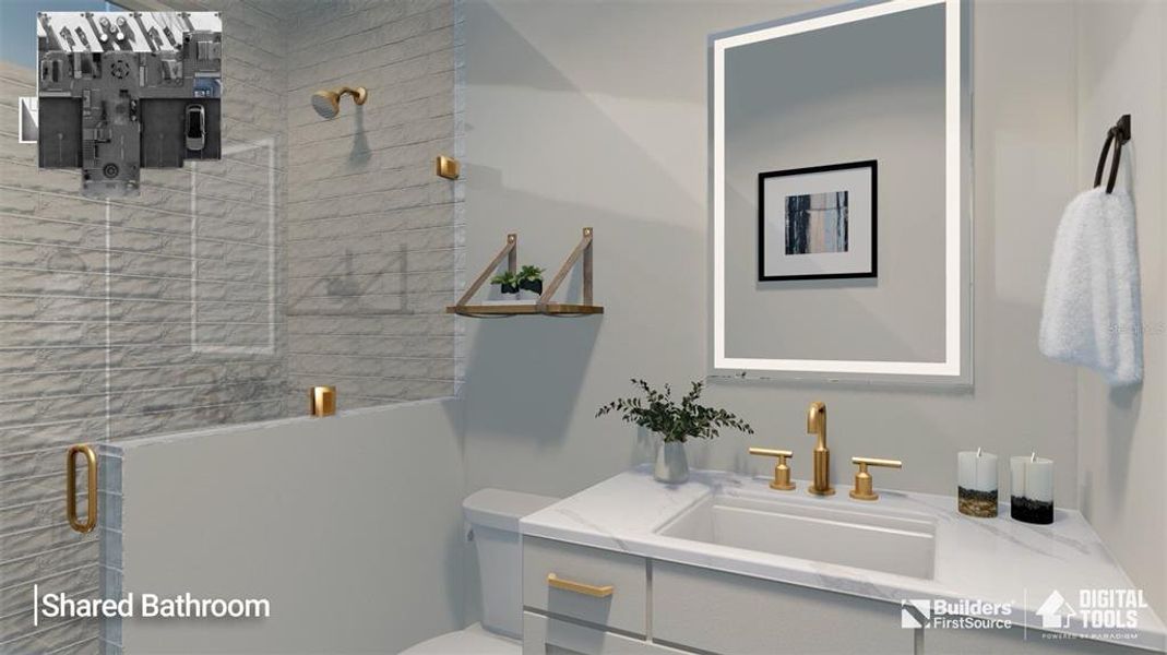 Guest bath rendering