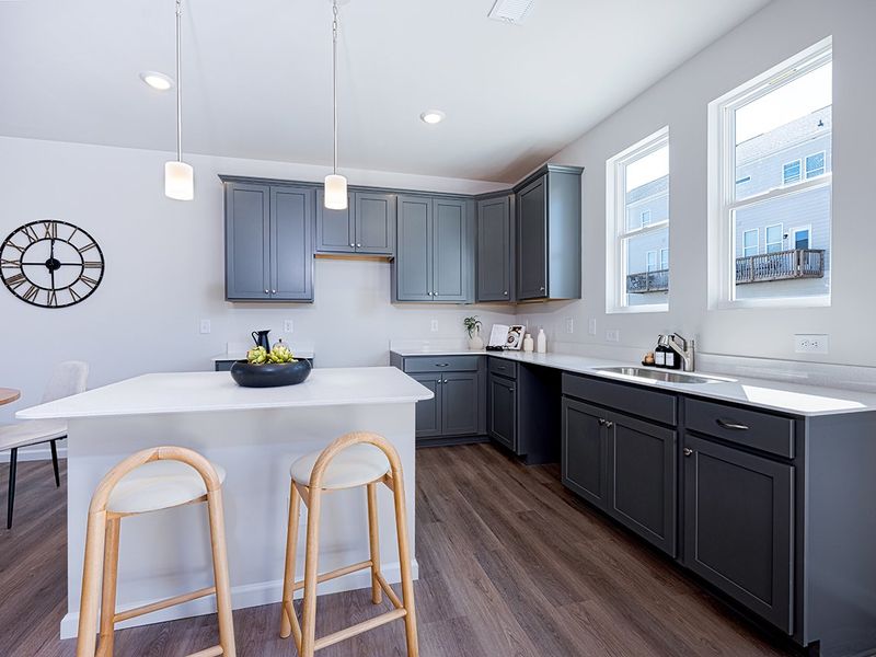 Representative furnished interior of a home built from the Watkins by Brookline Homes in The Crossing at Cramerton Mills, Gastonia (Image 10).
