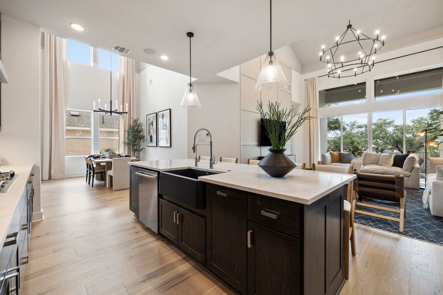 Representative furnished interior of a home built from the Linden by Tri Pointe Homes in Wolf Ranch, Georgetown (Image 19).