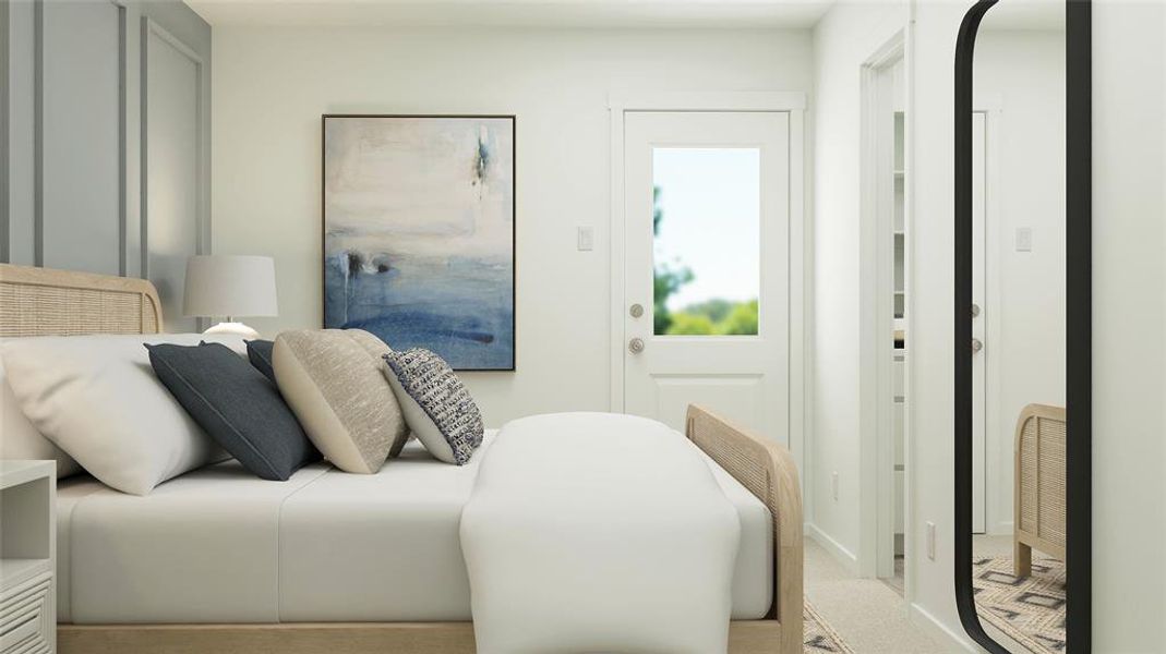 View of carpeted bedroom