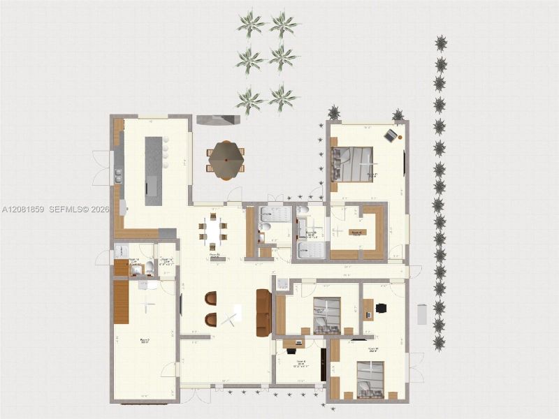 2D floor plan layout of this home in , Fort Lauderdale, FL (Image 6).