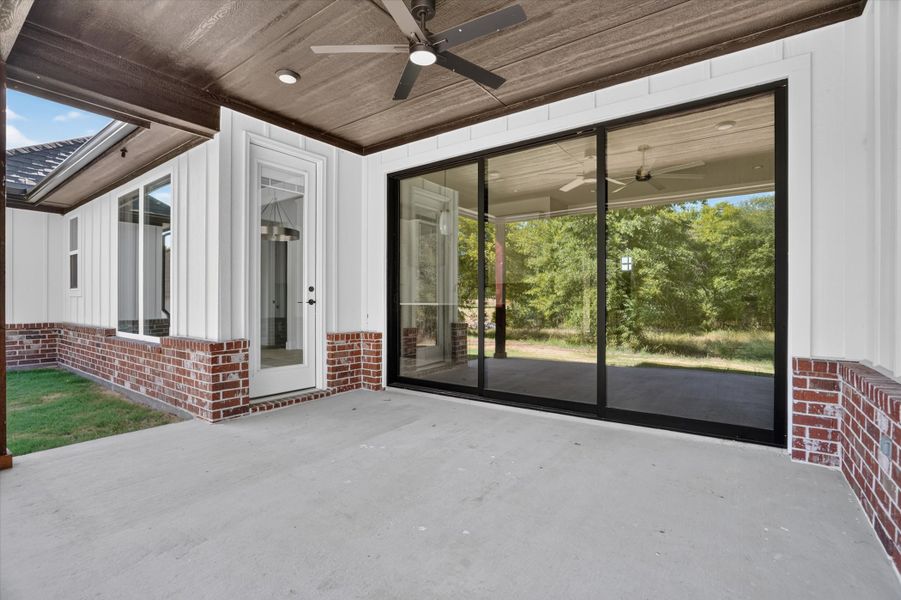 Front exterior of a new home in Cartwright Ranch, Weatherford, TX, highlighting curb appeal (Image 21). Front exterior of a new home in Cartwright Ranch, Weatherford, TX, highlighting curb appeal (Image 21).