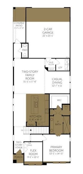 2D floor plan layout of this home in Landmark, Denton, TX (Image 4).