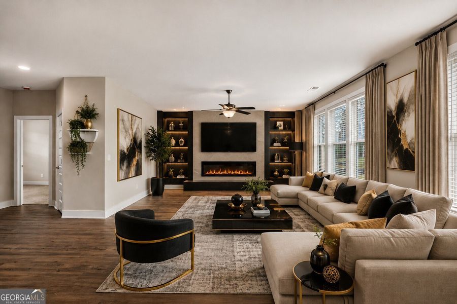 Furnished interior view inside a new home in The Fairways at Mirror Lake, Villa Rica (Image 32).