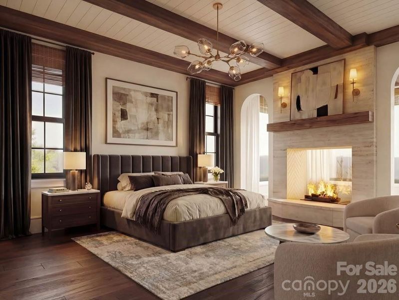 Furnished interior view inside a new home in , Weaverville (Image 8).