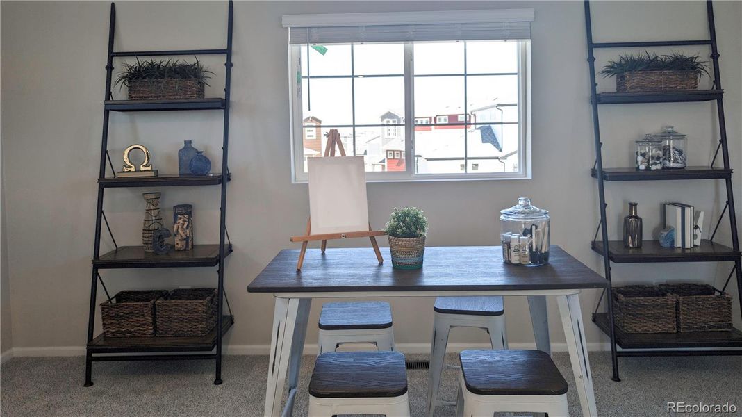 Furnished interior view inside a new home in Thompson River Ranch, Johnstown (Image 22).