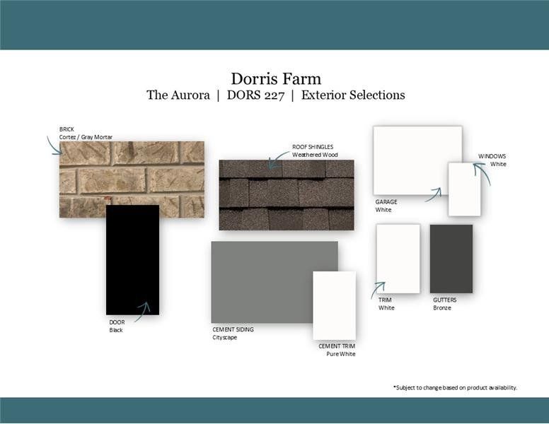 Sample of building materials used in homes in Dorris Farm at Willow Springs, White House (Image 4). Sample of building materials used in homes in Dorris Farm at Willow Springs, White House (Image 4).