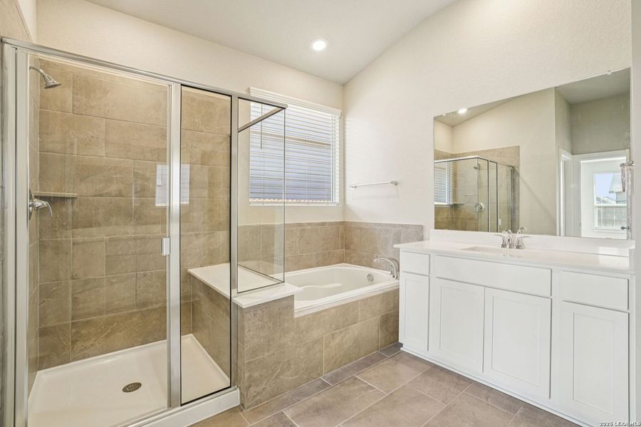 Furnished interior view inside a new home in Estancia Ranch - Classic Series, San Antonio (Image 7).