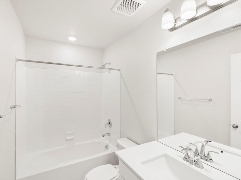 Furnished interior view inside a new home in Buffalo Highlands: The Flora Collection, Commerce City (Image 8).