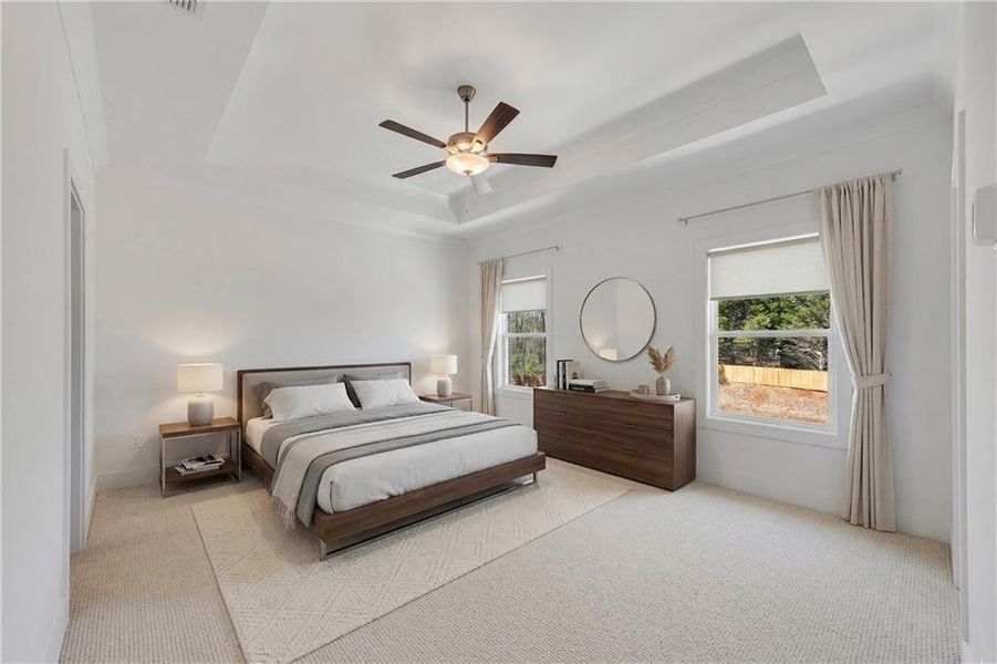 Furnished interior view inside a new home in , Suwanee (Image 8). Furnished interior view inside a new home in , Suwanee (Image 8).