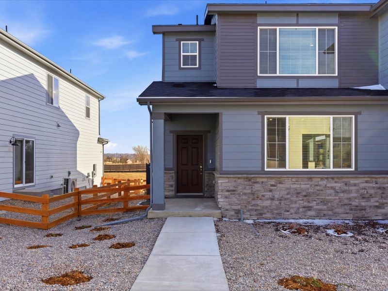 Exterior details and patio area of a home in York Station, Thornton (Image 3).