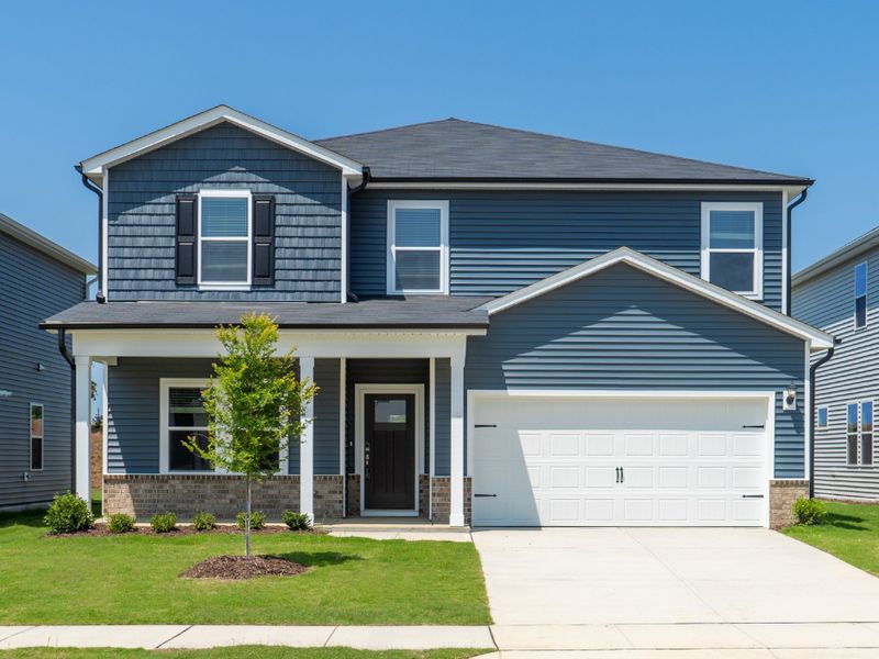 Representative exterior photo of a completed home built from the Chatham by Meritage Homes in River Glen, Angier, NC (Image 1).