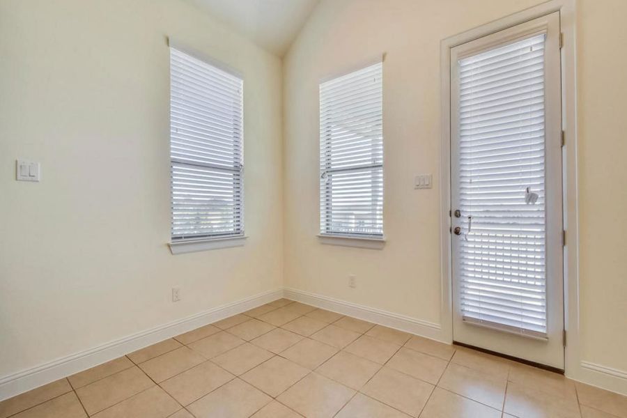 Representative unfurnished interior of a home built from the Oaks 1596 by Brohn Homes in Oaks at San Gabriel, Georgetown (Image 13).