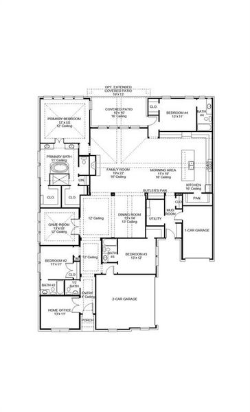 2D floor plan layout of this home in Somerset Park, Rockwall, TX (Image 3). 2D floor plan layout of this home in Somerset Park, Rockwall, TX (Image 3).