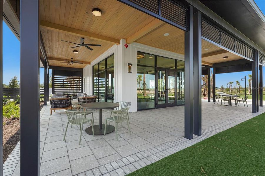 Exterior details and patio area of a home in , Sarasota (Image 36).