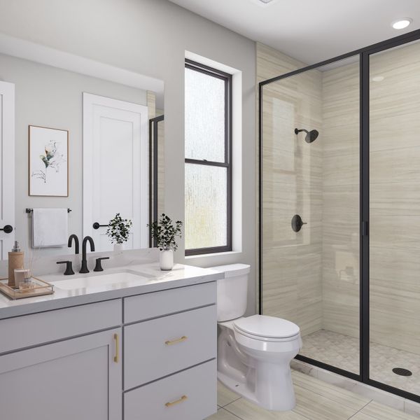 Representative furnished interior of a home built from the Veneto by Tri Pointe Homes in Legacy Grove, Montgomery (Image 28).