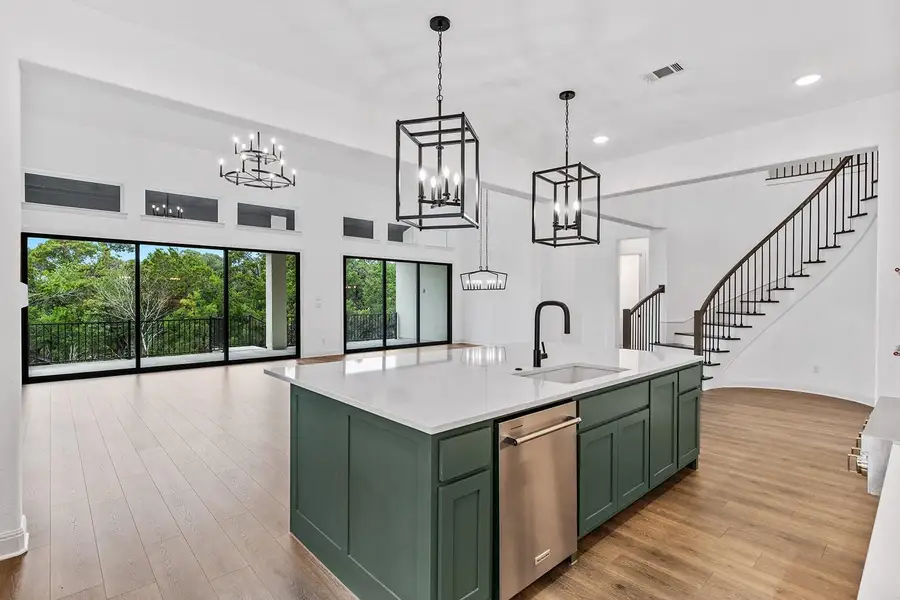 Furnished interior view inside a new home in Wolf Ranch West Bend - 70', Georgetown (Image 6). Furnished interior view inside a new home in Wolf Ranch West Bend - 70', Georgetown (Image 6).
