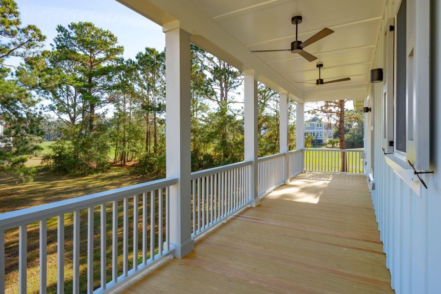 Exterior details and patio area of a home in , Awendaw (Image 28).