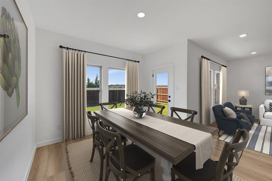 Furnished interior view inside a new home in Aspire at Noble Ridge, Howe (Image 15).