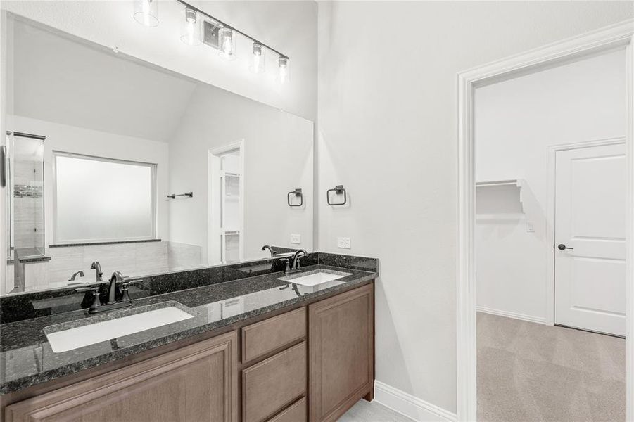 Furnished interior view inside a new home in Stone River Glen 60s, Royse City (Image 9).