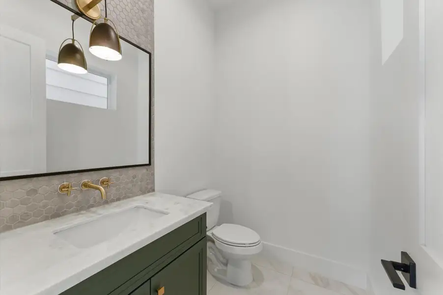 Powder bath on second floor