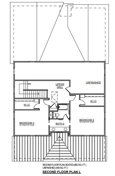 2D floor plan layout for the Langley 2597L by Saussy Burbank in The River District, Charlotte, NC (Image 3).