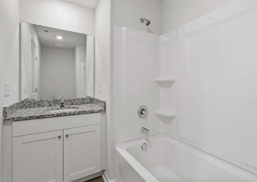 Every bathroom has granite countertops