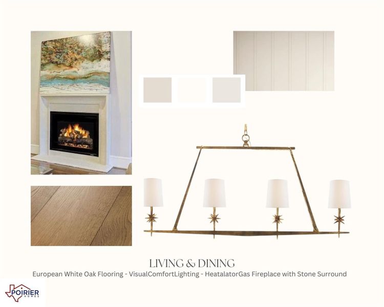 Finish selections - dining room and living room. Finish selections - dining room and living room.