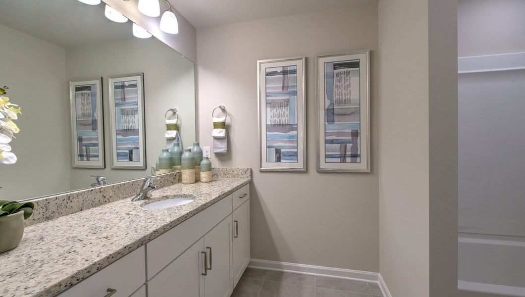 Furnished interior view inside a new home in Reserve at Tap Root Farms, Fletcher (Image 42).
